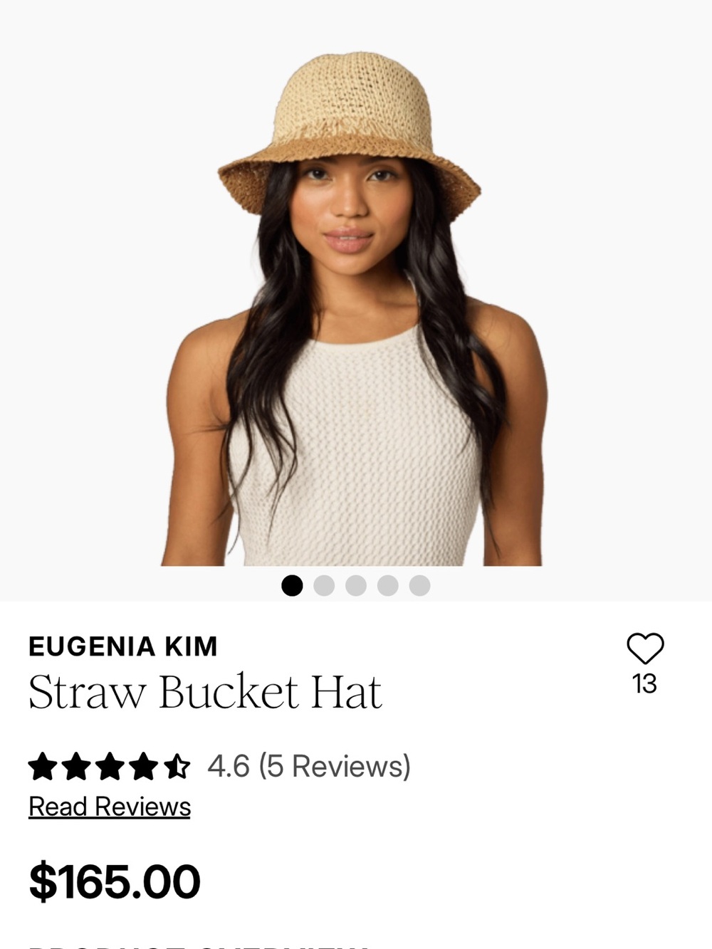 Eugenia Kim Two-Tone Natural and Tan Straw Bucket Hat